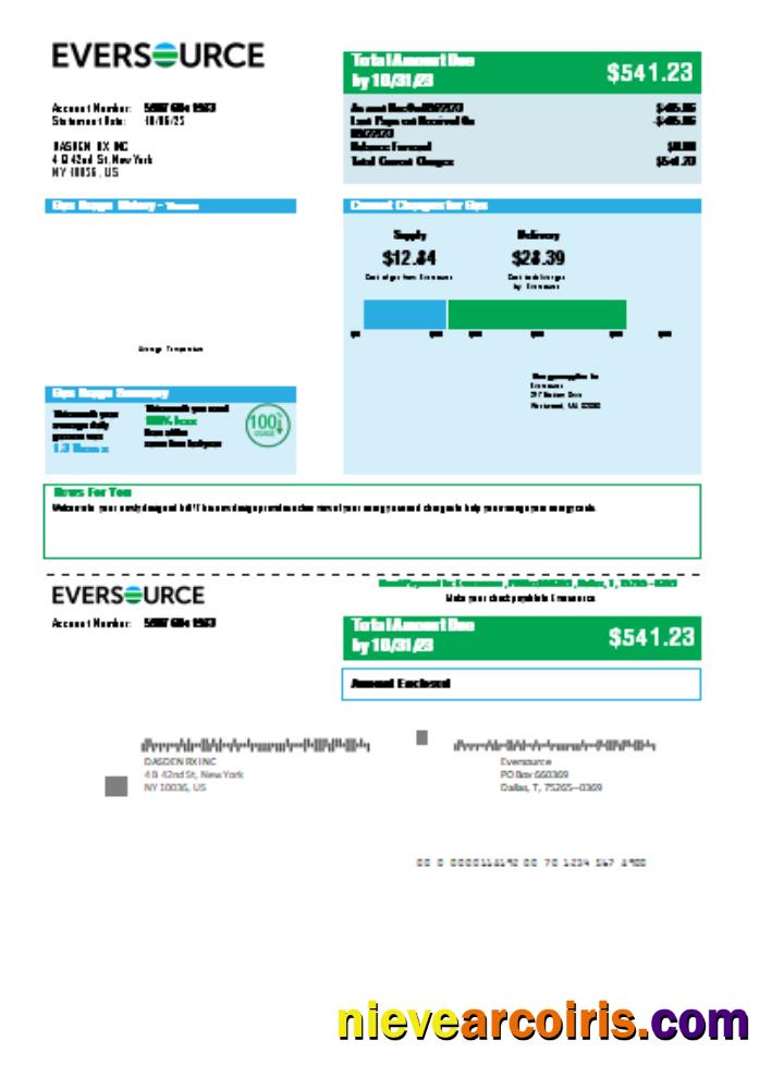 Eversource gas utility business bill